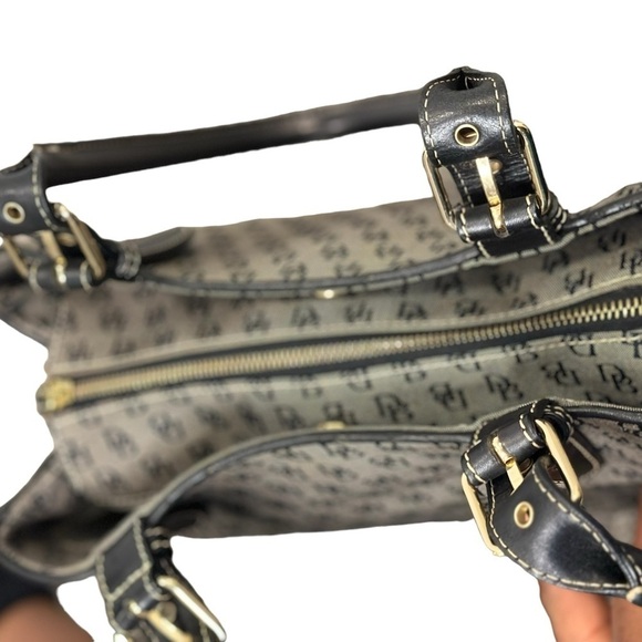 Dooney & Bourke Canvas bag with Leather Handle and Trim - Picture 11 of 16